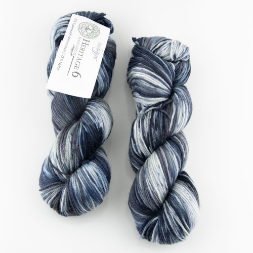 Cascade, Heritage 6 Hand Paints // 604 Twilight Blue at The Loopy Ewe
