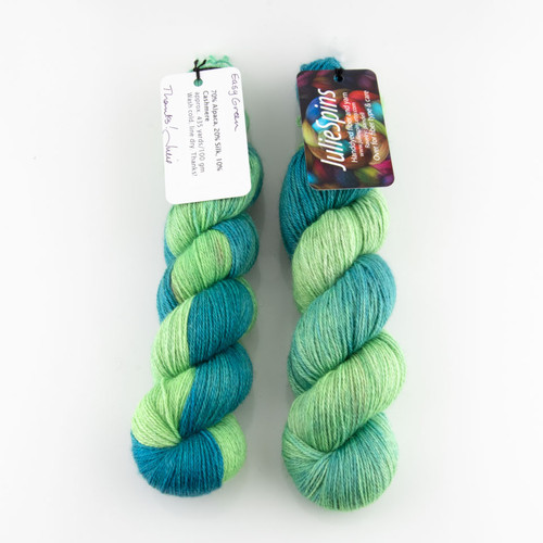 JulieSpins, Alpaca Silk Cashmere // Easy Green