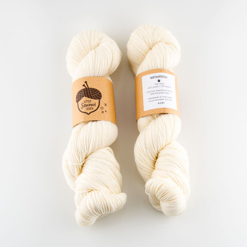 Little Squirrel Yarn, Oak Sock // Marshmallow at The Loopy Ewe