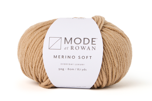 Mode at Rowan, Merino Soft // 014 Camel at The Loopy Ewe