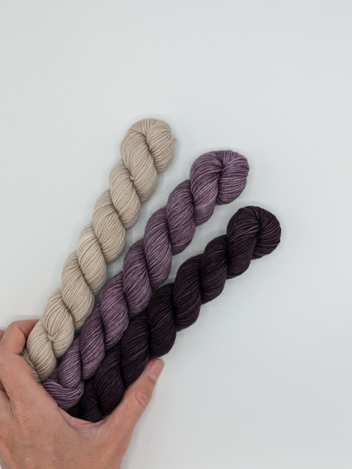 Makerwool // Mini Skein Trios Gnamaste at The Loopy Ewe