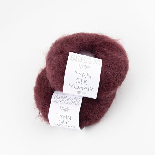 Sandnes Garn, Tynn Silk Mohair // Deep Burgundy 4372  at The Loopy Ewe