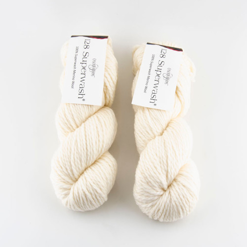 Cascade, 128 Superwash // 817 White at The Loopy Ewe