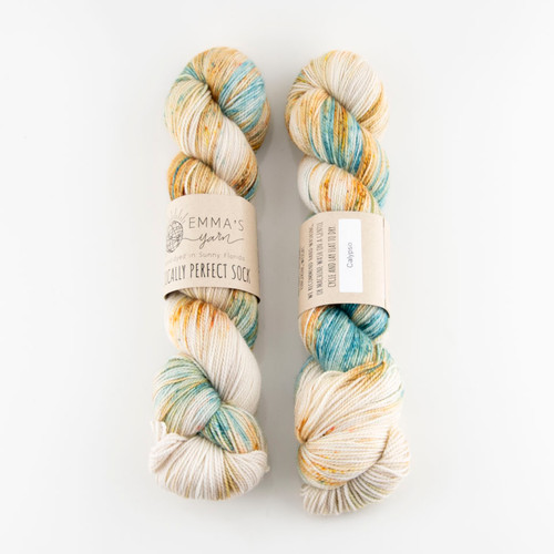 Emma's Yarn, Practically Perfect Sock // Calypso at The Loopy Ewe