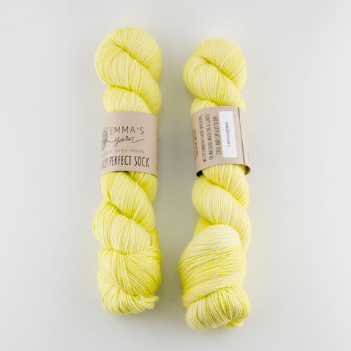 Emma's Yarn, Practically Perfect Sock // Lemongrass at The Loopy Ewe