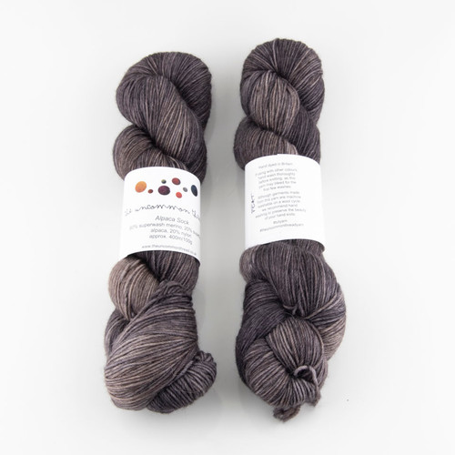 The Uncommon Thread, Alpaca Sock // Peat at The Loopy Ewe