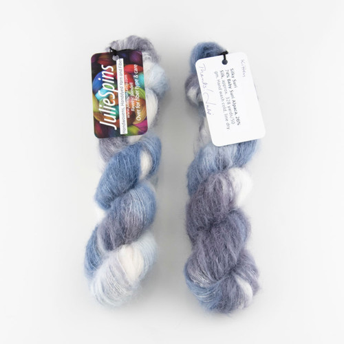 Julie Spins, Silky Suri // Color Kitten - Suri & Silk blend of Laceweight yarn at The Loopy Ewe