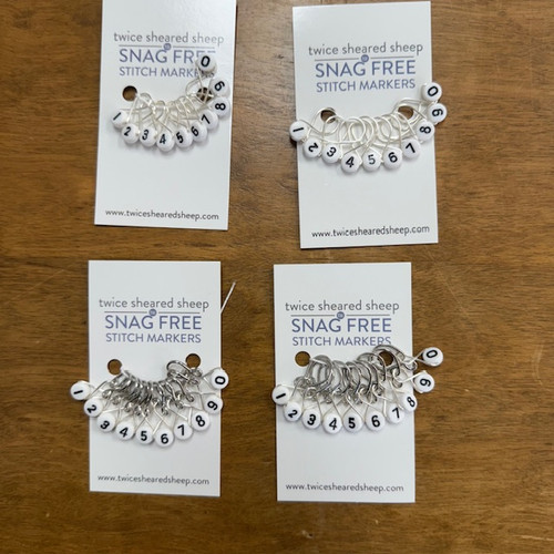 Twice Sheared Sheep, Number Stitch Markers at The Loopy Ewe