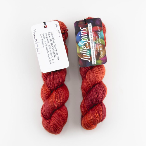 JulieSpins, Cashmere Silk Lace // Paprika at The Loopy Ewe