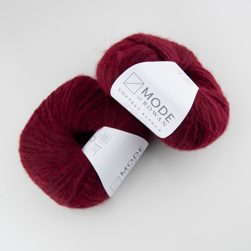 Mode at Rowan, Softest Alpaca // 020 Cranberry at The Loopy Ewe