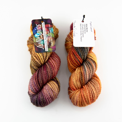 JulieSpins, Bulky Merino // Maple Leaves at The Loopy Ewe