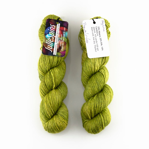 JulieSpins, Alpaca Silk Cashmere // Key Lime at The Loopy Ewe