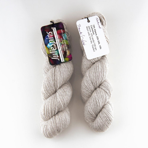 JulieSpins, Alpaca Silk Cashmere // Natural at The Loopy Ewe