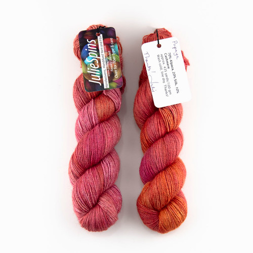 JulieSpins, Alpaca Silk Cashmere // Papaya at The Loopy Ewe