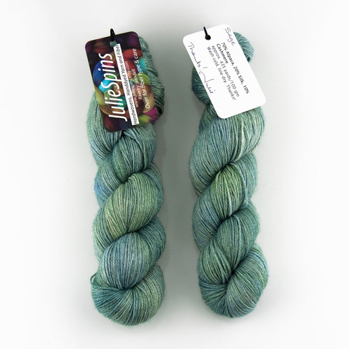 JulieSpins, Alpaca Silk Cashmere // Sage at The Loopy Ewe