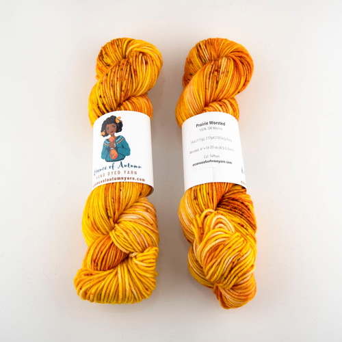 Essence of Autumn, Prairie Worsted // Saffron at The Loopy Ewe