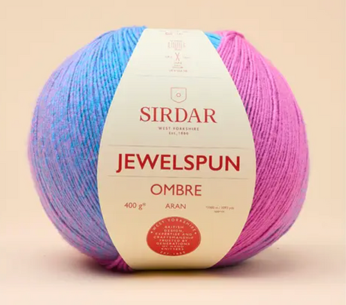 Sirdar, Jewelspun Aran Ombre // Dazzling Dusk at The Loopy Ewe