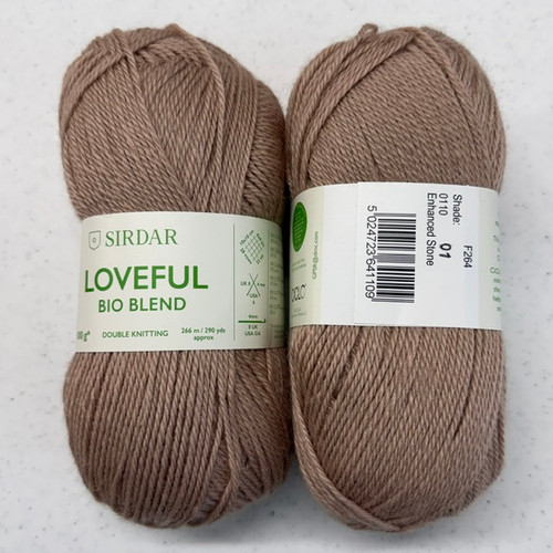 Sirdar, Loveful Bio Blend // Enhanced Stone (110) at The Loopy Ewe