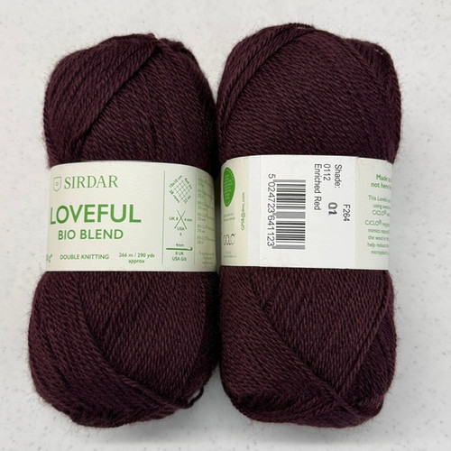 Sirdar, Loveful Bio Blend // Enriched Red (112) at The Loopy Ewe