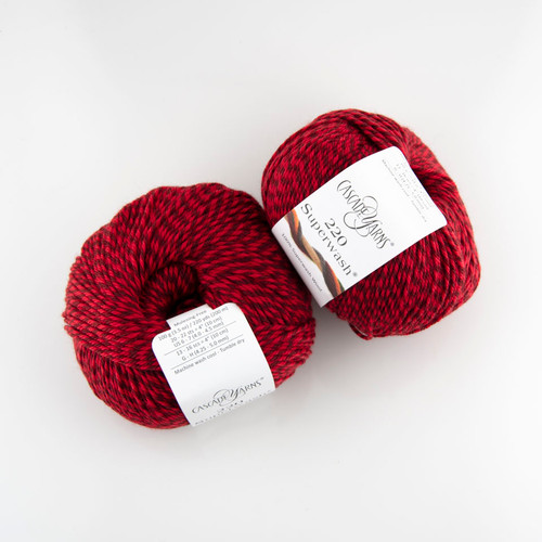 Cascade, 220 Superwash // 421 Red Marl at The Loopy Ewe