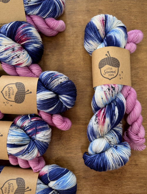 Little Squirrel Yarn, Sock Sets // Berry Navy