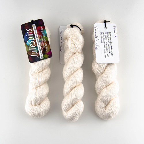 JulieSpins, Cashmere Silk Lace // Vanilla at The Loopy Ewe