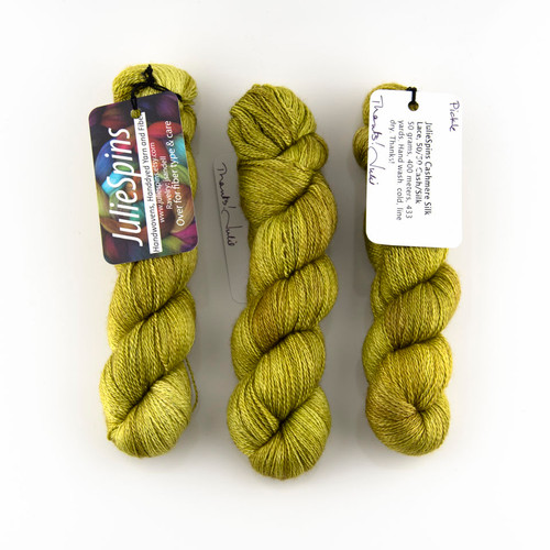 JulieSpins, Cashmere Silk Lace // Pickle at The Loopy Ewe