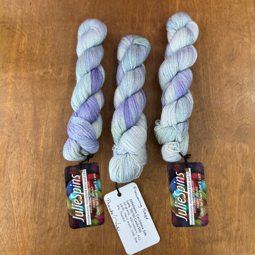 JulieSpins, Cashmere Silk Lace // Flowering Sage at The Loopy Ewe