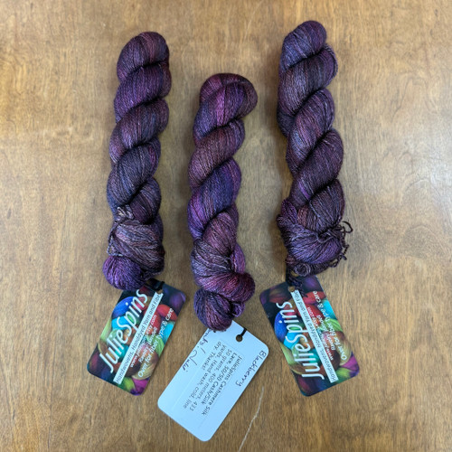 JulieSpins, Cashmere Silk Lace // Blackberry at The Loopy Ewe