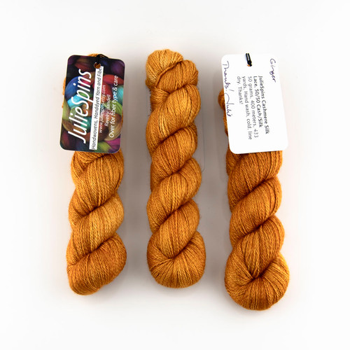 JulieSpins, Cashmere Silk Lace // Ginger at The Loopy Ewe
