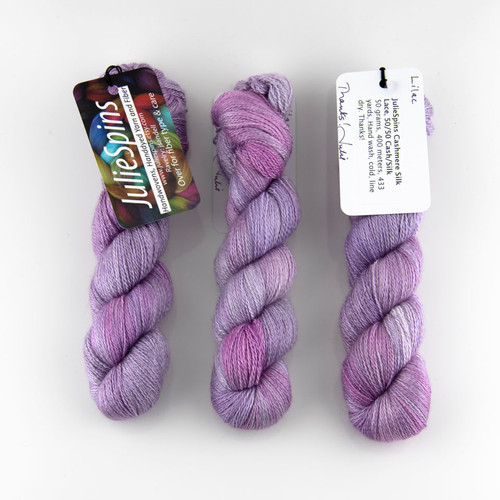 JulieSpins, Cashmere Silk Lace // Lilac at The Loopy Ewe