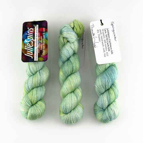 JulieSpins, Cashmere Silk Lace // Springwater at The Loopy Ewe