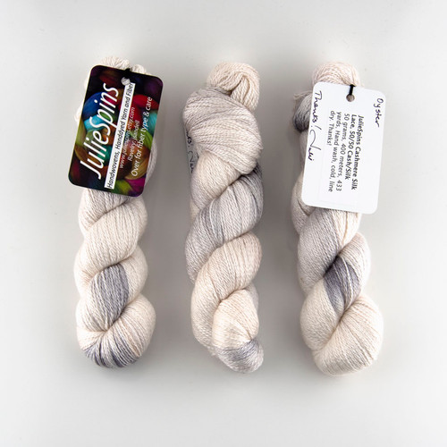 JulieSpins, Cashmere Silk Lace // Oyster at The Loopy Ewe