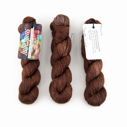 JulieSpins, Cashmere Silk Lace // Brownie at The Loopy Ewe