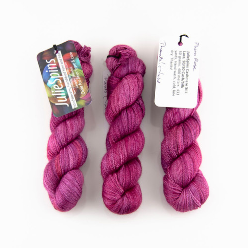 JulieSpins, Cashmere Silk Lace // Plum Rose at The Loopy Ewe
