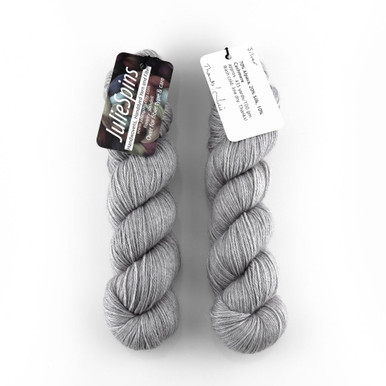 JulieSpins, Alpaca Silk Cashmere // Silver