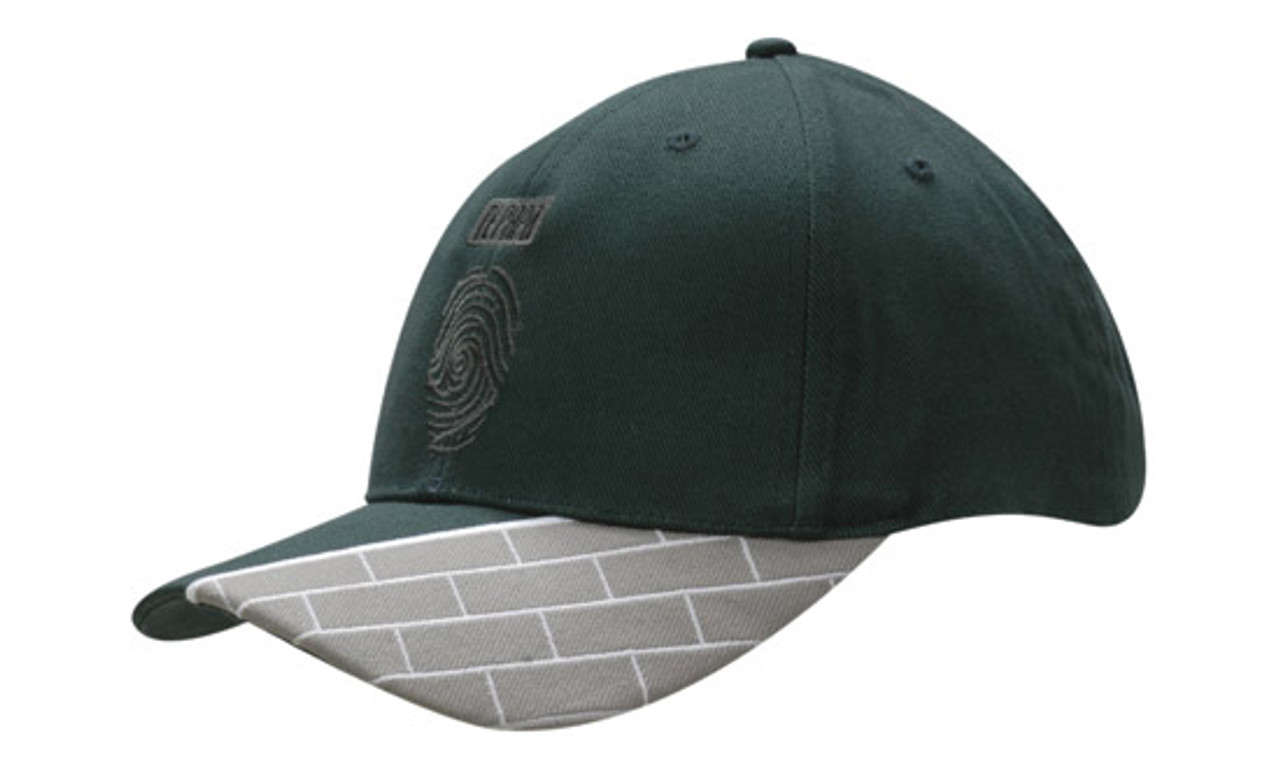 Brushed Heavy Cotton with Fabric Insert & Embroidered Blocks on Peak