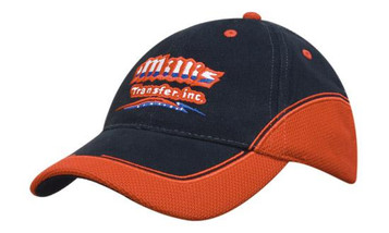 Brushed Heavy Cotton with Mesh Peak and Crown Inserts