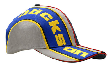 Brushed Heavy Cotton with Sandwich Trim & Fabric Inserts/Embroidered Lines on Crown & Peak