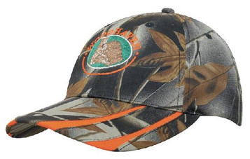 Leaf Print Camouflage with Laminated Two Tone Visor