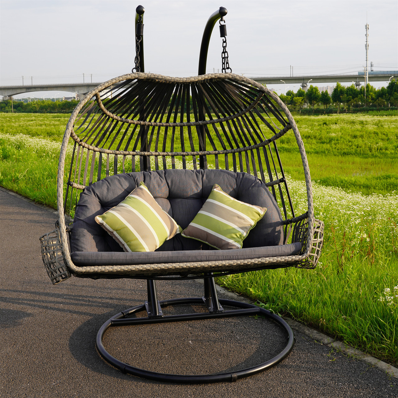 pe rattan hanging chair