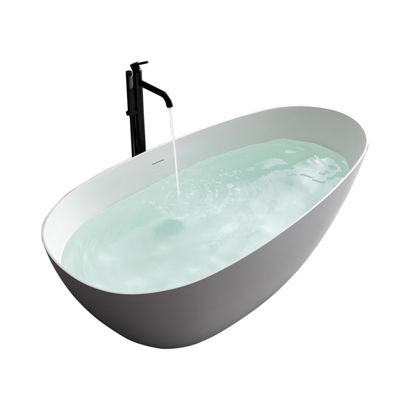1500mm Small Size Solid Surface WStone Bathroom Freestand Bathtub