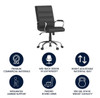Modern Executive Mid-Back Desk Chair with Arms