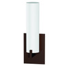 14"H Dark Bronze Wall Sconce with Frosted Glass Shade