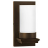 9"H Dark Bronze Wall Sconce with Frosted Glass Shade