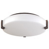 16"W Dark Bronze Ceiling Light with Frosted Acrylic Shade
