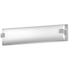 26"W Satin Nickel Vanity Light with Frosted Acrylic Shade