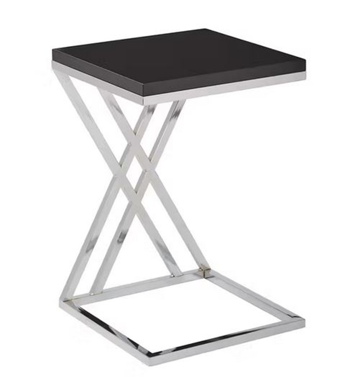 Side Table with Chrome Legs