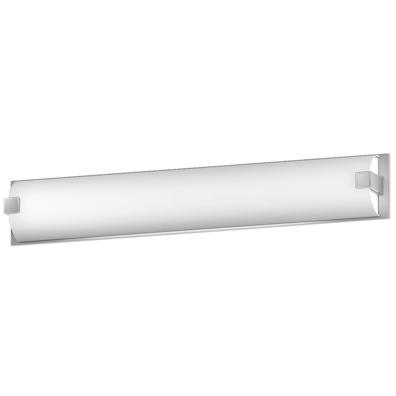 38"W Satin Nickel Vanity Light with Frosted Acrylic Shade