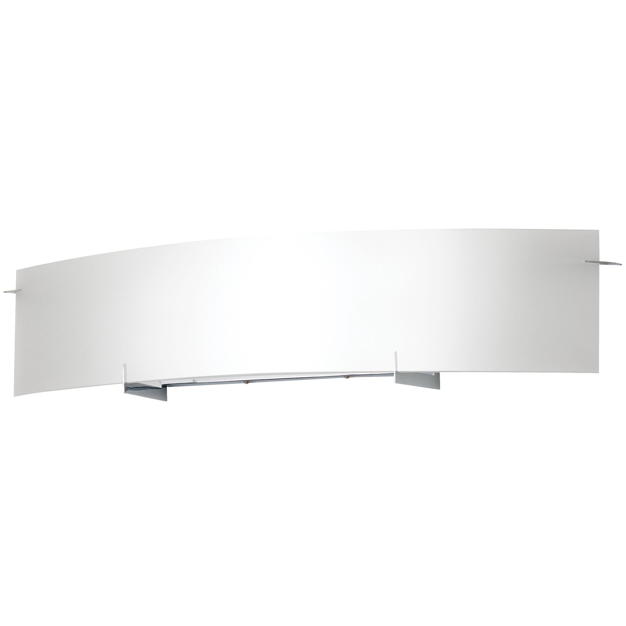 34"W Polished Chrome Vanity Light with Frosted Glass Shade